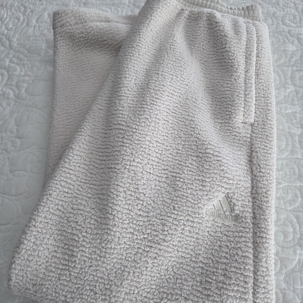 Adidas Cream Sherpa Jogger Pants